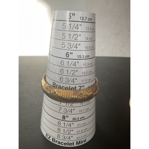 Vintage Bronze Bracelet By Dyabema Italy With Textured Design & Secure Clasp Fit - Picture 2 of 4